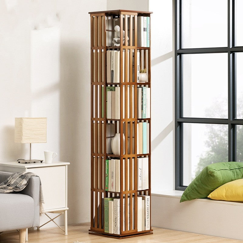 Rotating Wooden Horse Bookshelf