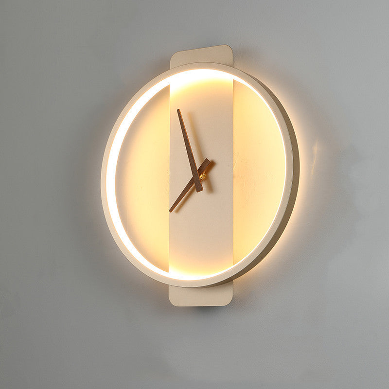 LuxeGeo Nordic Clock Wall Lamp