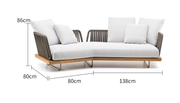 The Teak Sunset Sofa - Sun And Rain Protection