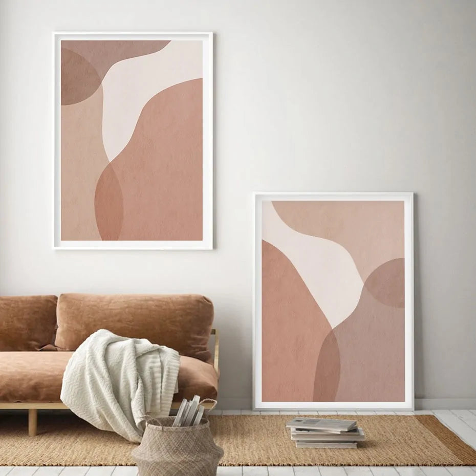 Earthy Tones Abstract Canvas Set