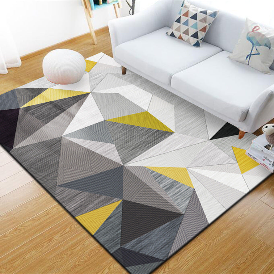 Nordic Minimalist Checkered Carpet