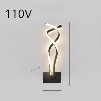 Nordic Spiral LED Wall Lamp