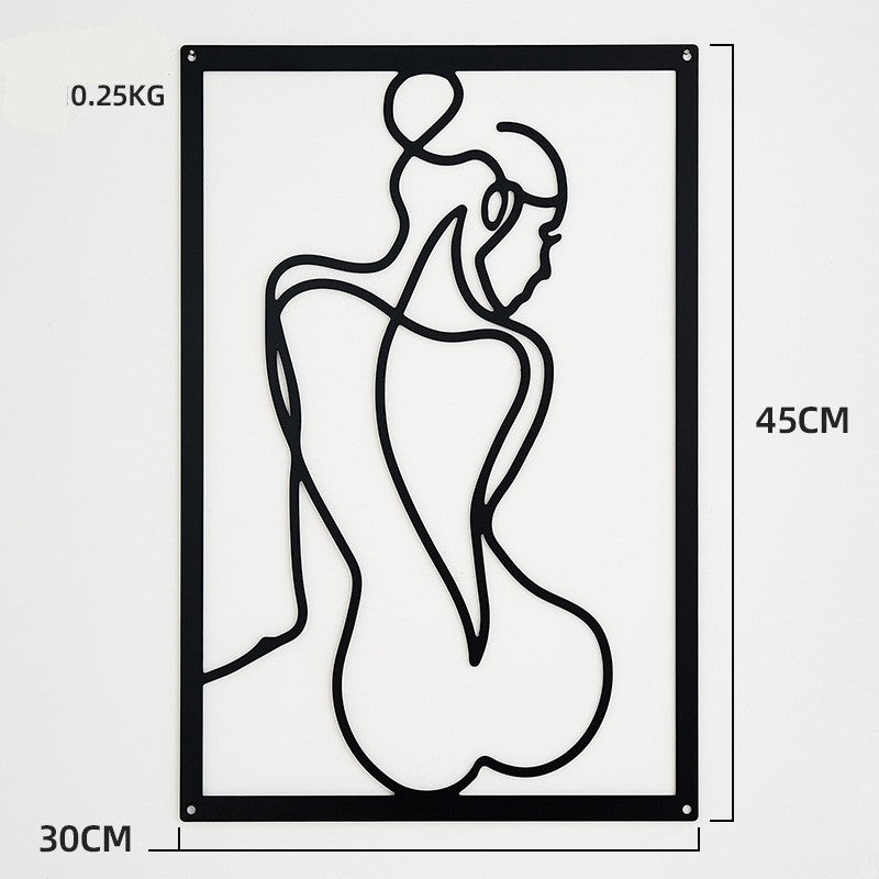 Beauty Line Iron Wall Art