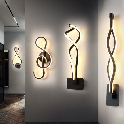 Nordic Spiral LED Wall Lamp