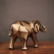 Gold Elephant Resin Statue Resin