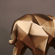 Gold Elephant Resin Statue Resin