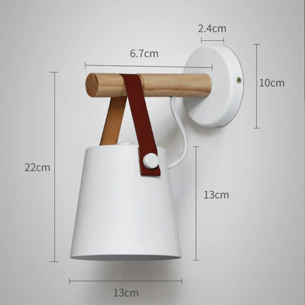 Nordic Wooden Strap Wall Lamp