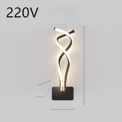 Nordic Spiral LED Wall Lamp