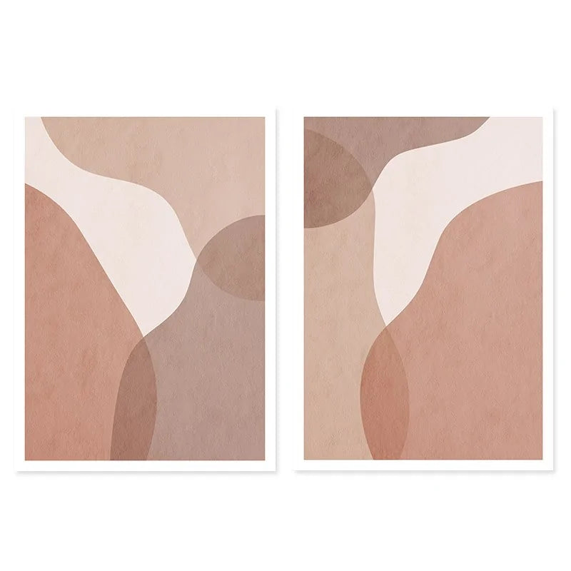 Earthy Tones Abstract Canvas Set