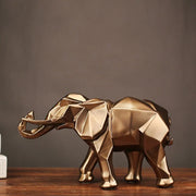 Gold Elephant Resin Statue Resin