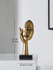 Golden Serenity Face Sculpture