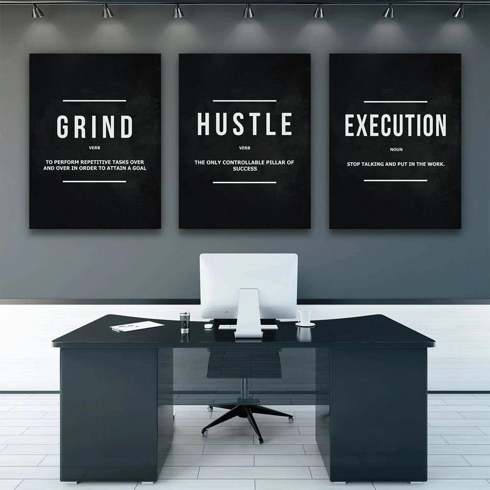 Grind/Hustle/Execution Canvas Prints