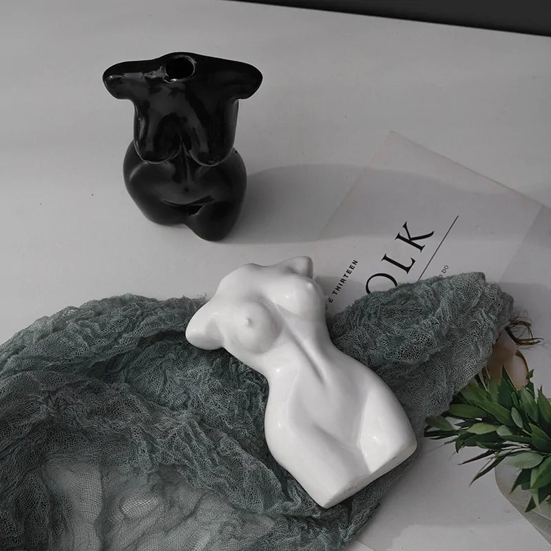 Female Body Ceramic Vase