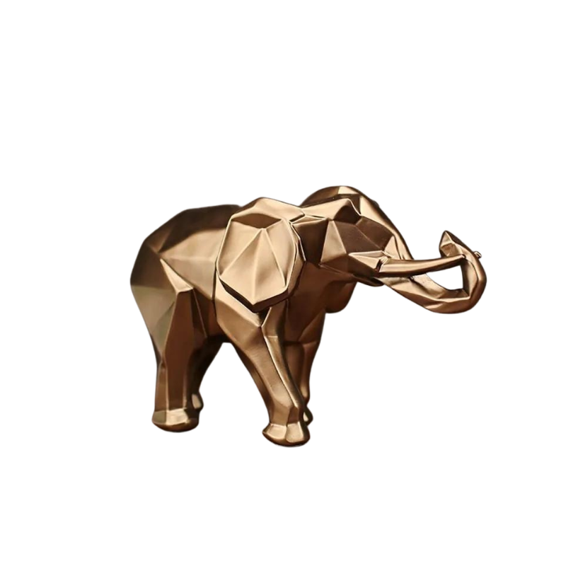 Gold Elephant Resin Statue Resin