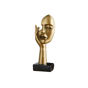 Golden Serenity Face Sculpture