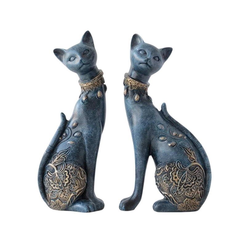 Resin Cat Statue