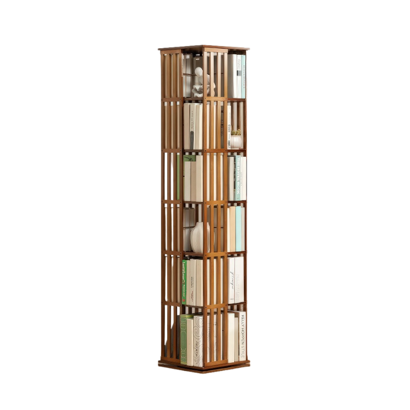 Rotating Wooden Horse Bookshelf