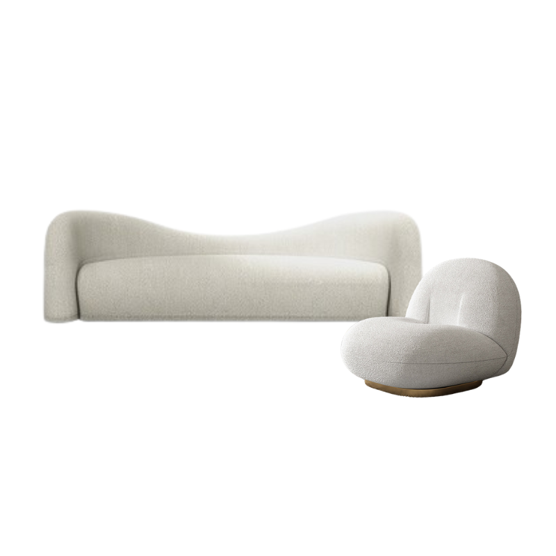 Lazy Minimalist Sofa - Lamb Cashmere