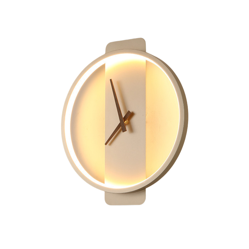 LuxeGeo Nordic Clock Wall Lamp