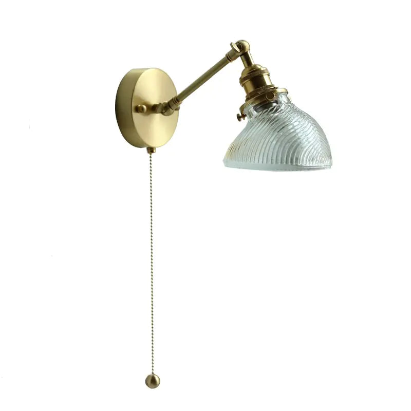 Brass Adjustable Wall Lamp (with Pull Chain)