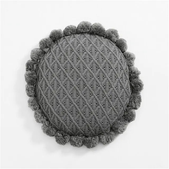 Round Knitted Cushion