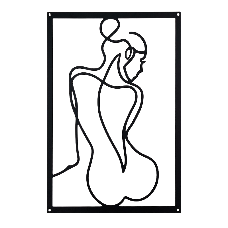 Beauty Line Iron Wall Art