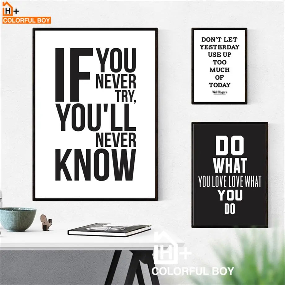 Inspirational Quotes Canvas Wall Art