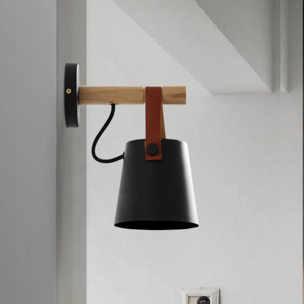 Nordic Wooden Strap Wall Lamp