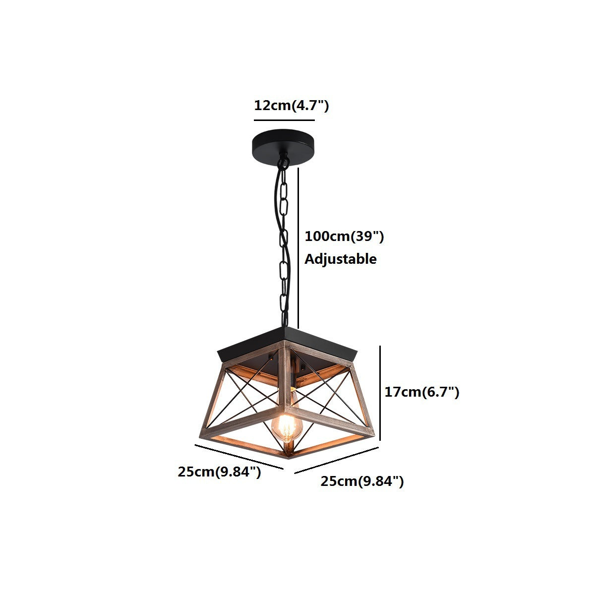 Vintage Industrial Iron Pendant Lamp