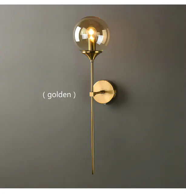 Golden Globe Wall Lamp