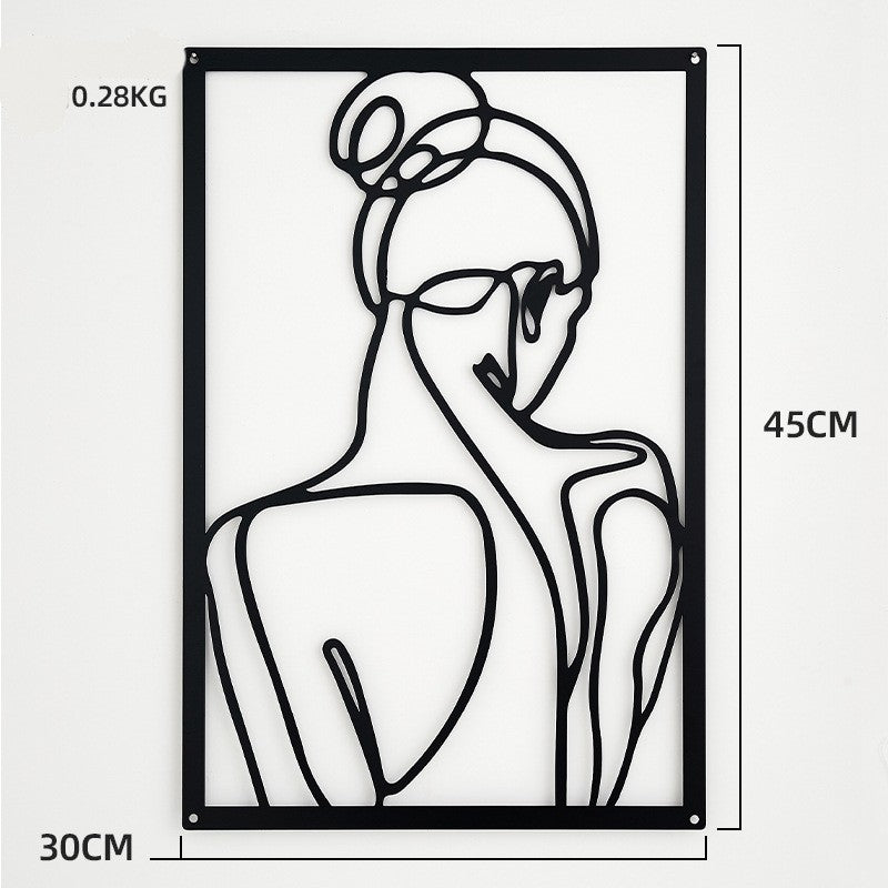 Beauty Line Iron Wall Art