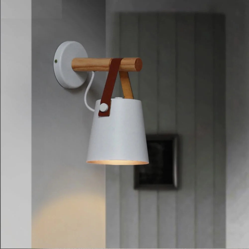 Nordic Wooden Strap Wall Lamp