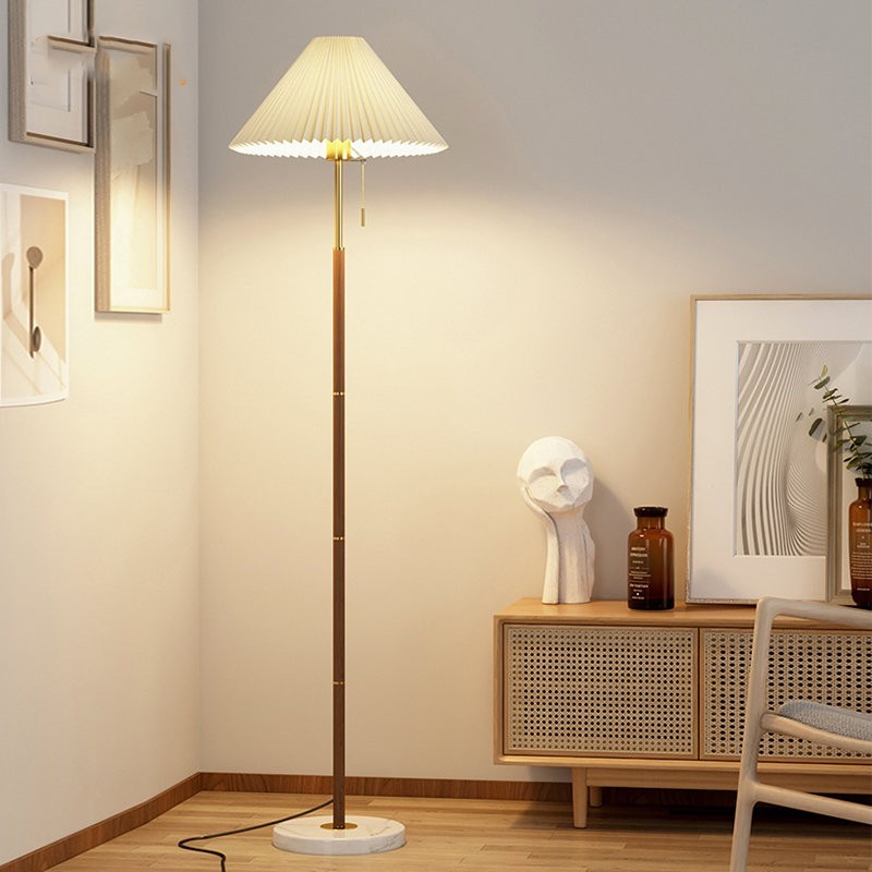 Retro Pleated Floor Lamp