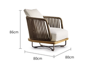 The Teak Sunset Sofa - Sun And Rain Protection