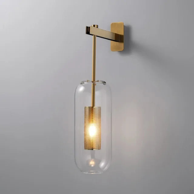 Nordic Brass Cylinder Wall Lamp