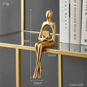 Golden Thinker Sculpture Set