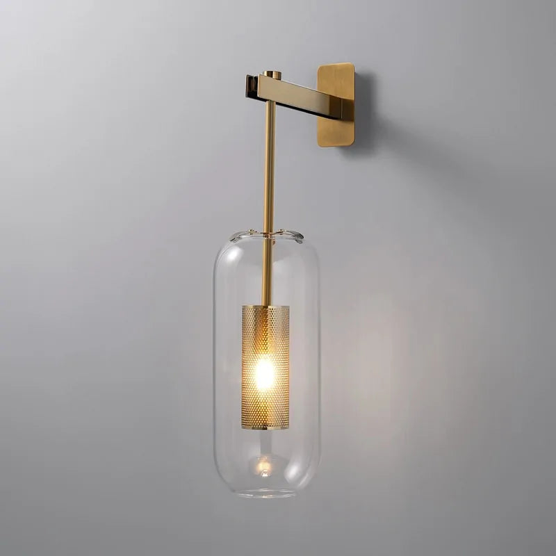 Nordic Brass Cylinder Wall Lamp