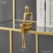 Golden Thinker Sculpture Set