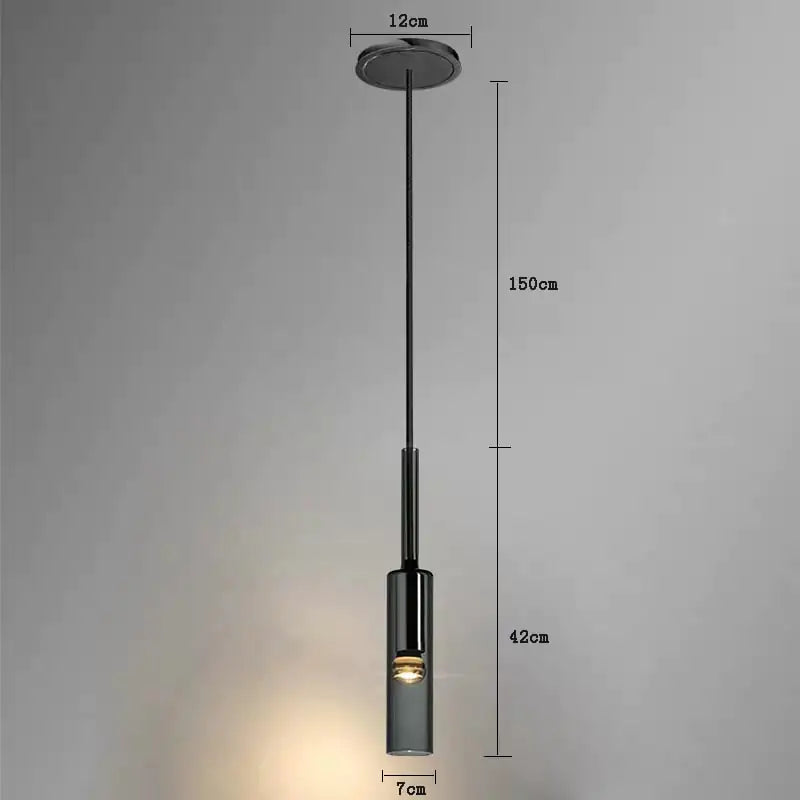 Glass Tube Pendant Light